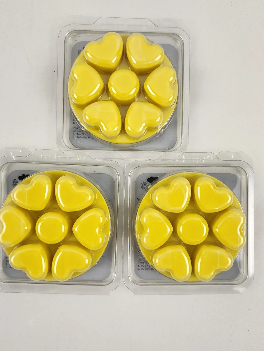 PartyLite Starfruit Sand Scent Plus Yellow Heart Wax Melts (3) Pack Bundle - Picture 2 of 4